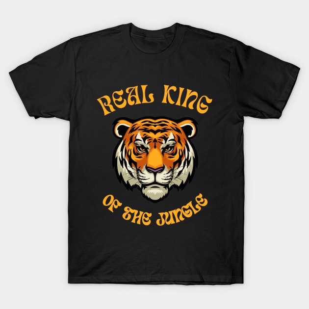 real king of the jungle tiger design T-Shirt by Drawab Designs
